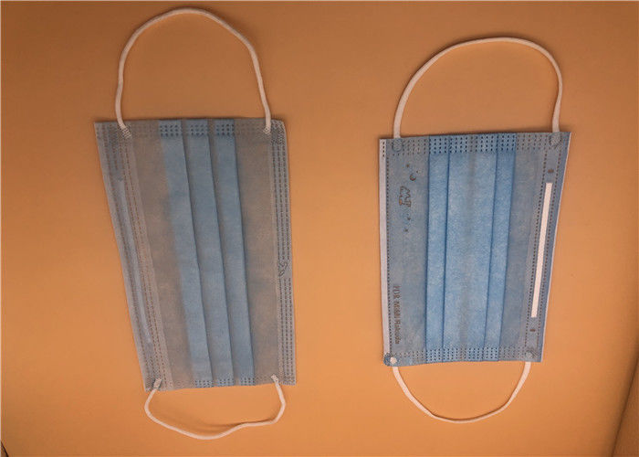 Spunlace/Spunbond에 동점을 가진 3개 가닥 백색 Breathable 처분할 수 있는 가면
