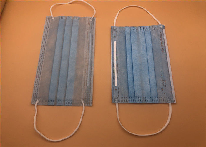 Spunlace/Spunbond에 동점을 가진 3개 가닥 백색 Breathable 처분할 수 있는 가면