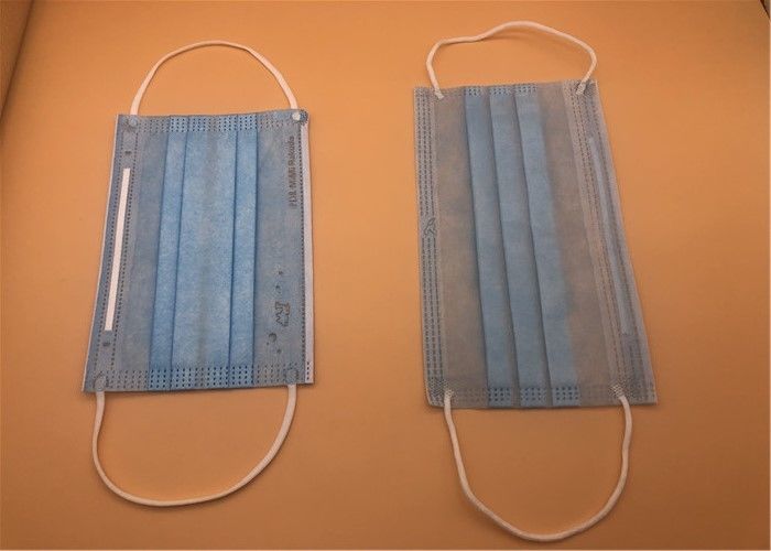 Spunlace/Spunbond에 동점을 가진 3Ply 백색 Breathable 처분할 수 있는 가면
