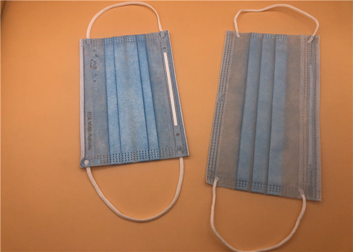 Spunlace/Spunbond에 동점을 가진 3Ply 백색 Breathable 처분할 수 있는 가면