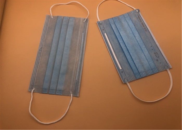 Spunlace/Spunbond에 동점을 가진 3Ply 백색 Breathable 처분할 수 있는 가면